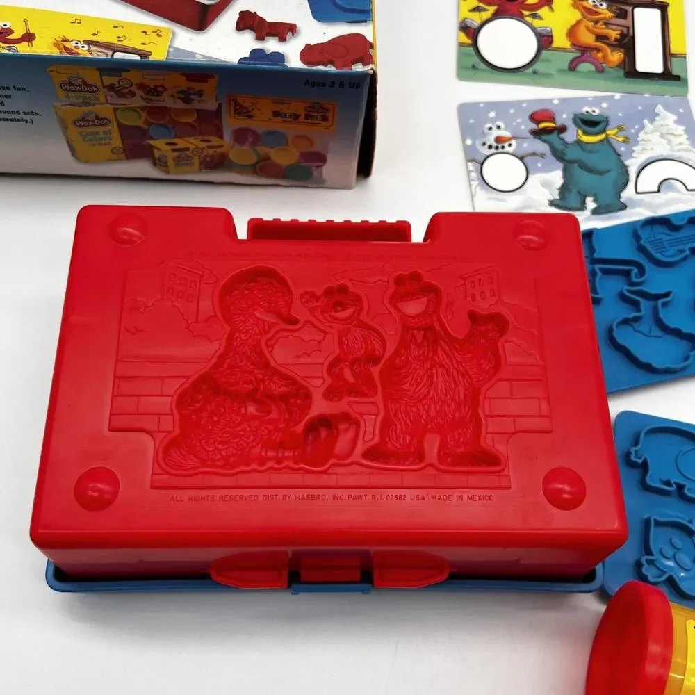 Vtg Play Doh Sesame Street Shape Making Flip Top Desk 1998 Very Good